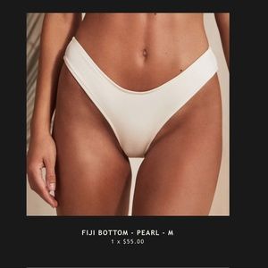 Tan lines fiji bottom in color pearl. size medium